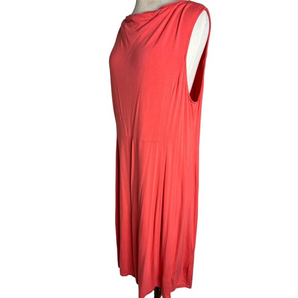 Linea by Louis Dell’ Olio Women’s XL Midi Shift Dress pull over stretch - Picture 2 of 12